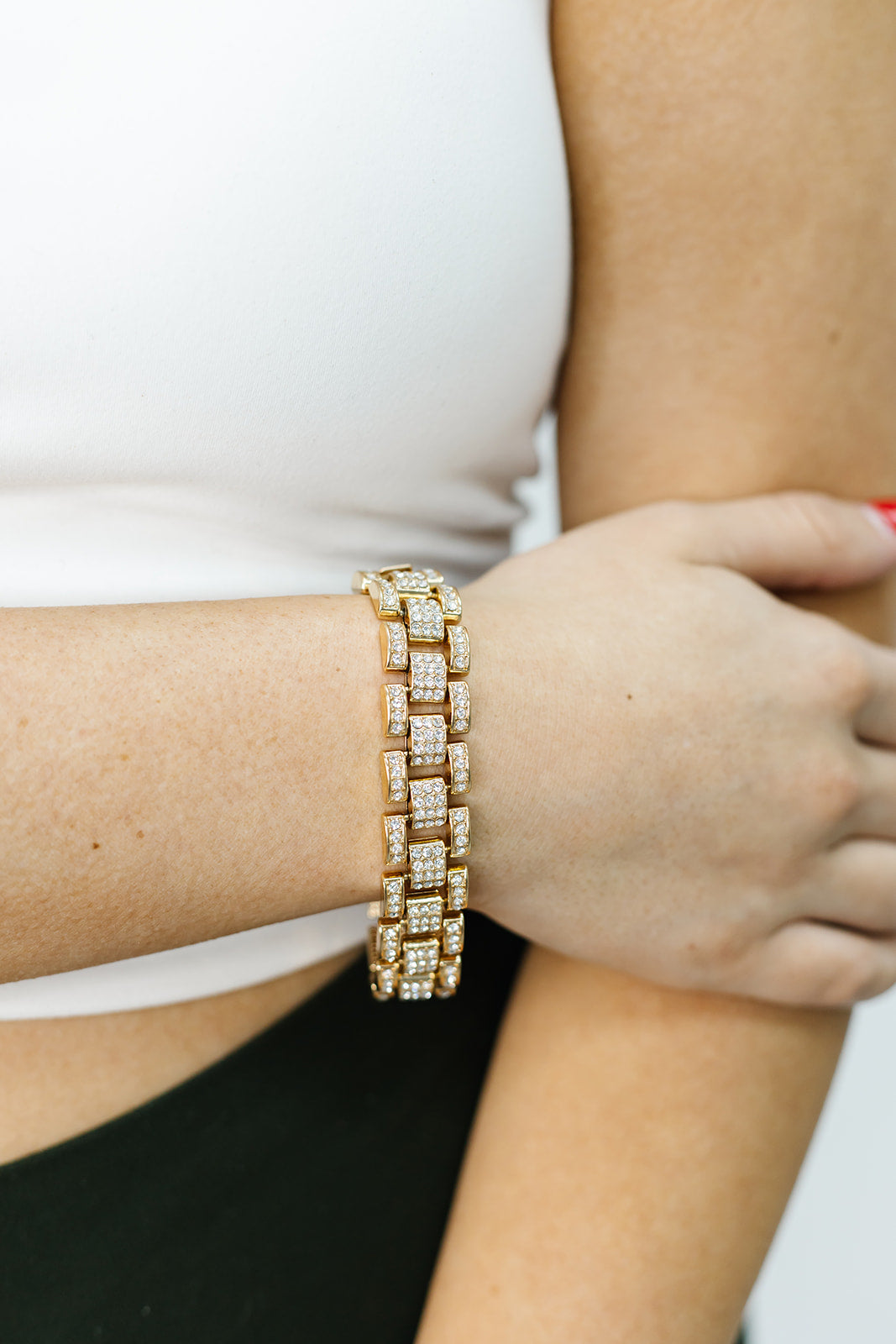 Aliana Chain Link Crystal Bracelet