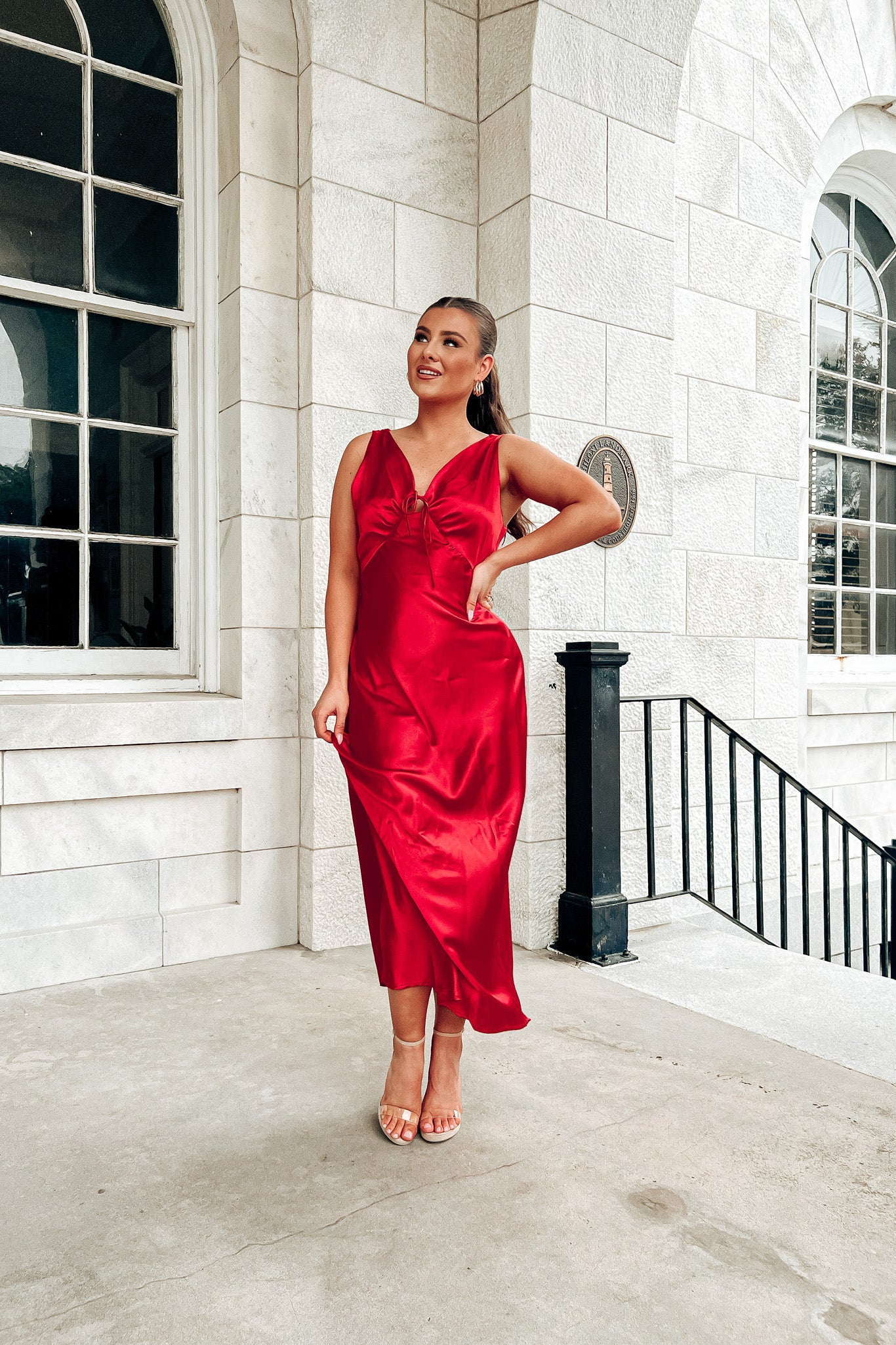 Bold Favor Satin Midi Dress