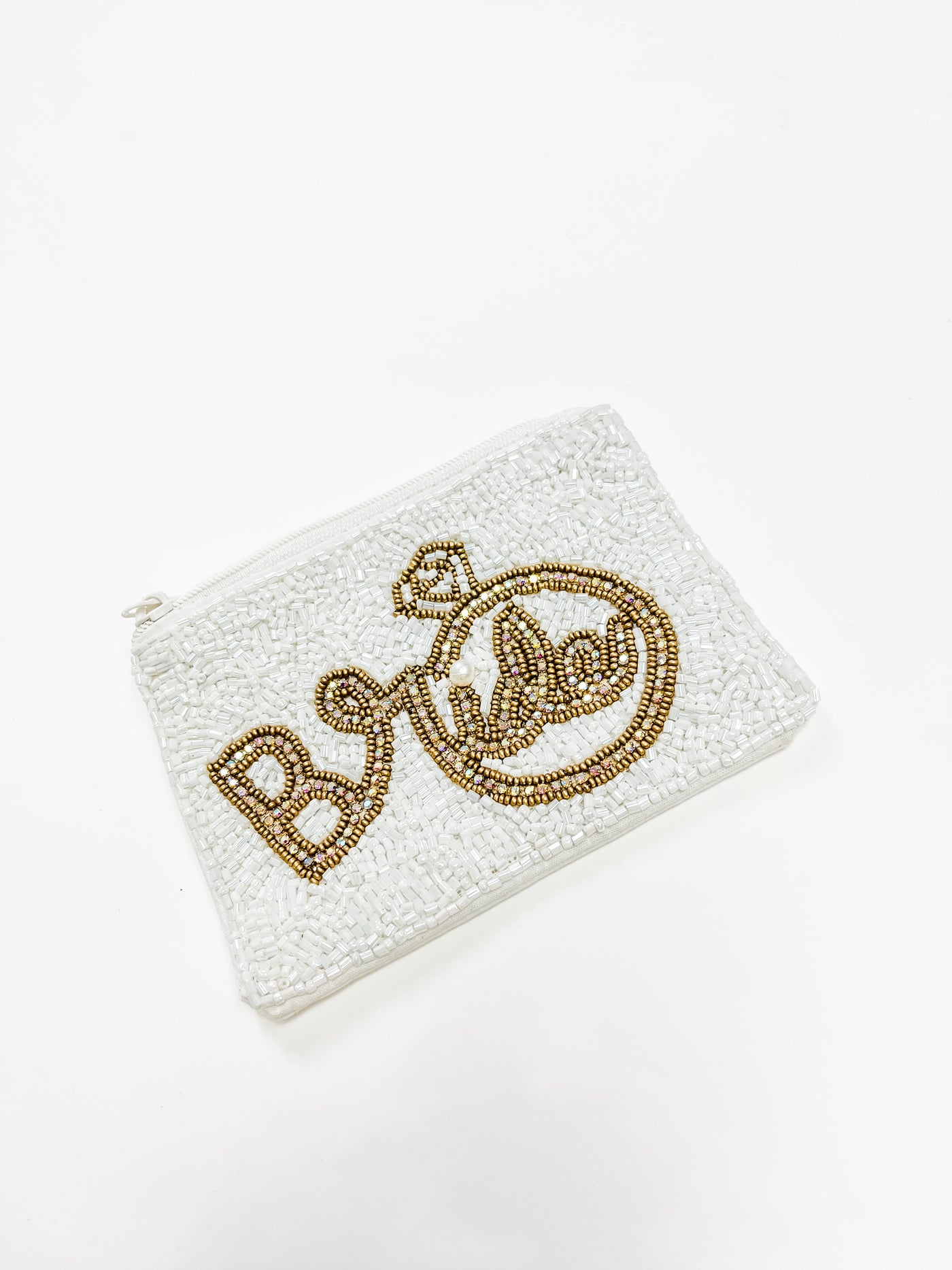 Ring "Bride" Seed Bead Coin Pouch