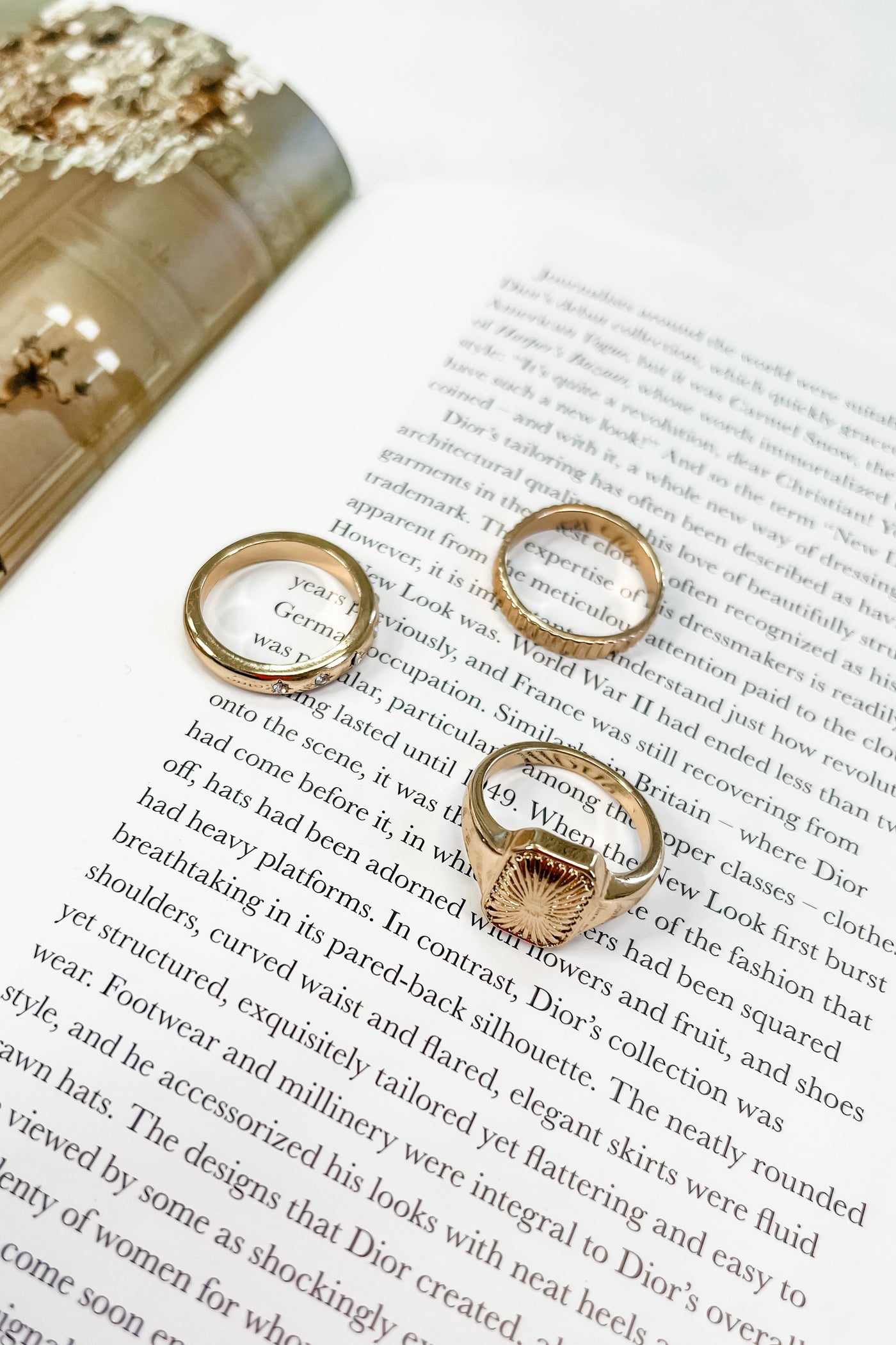 3 Piece Rectangle Ring Set